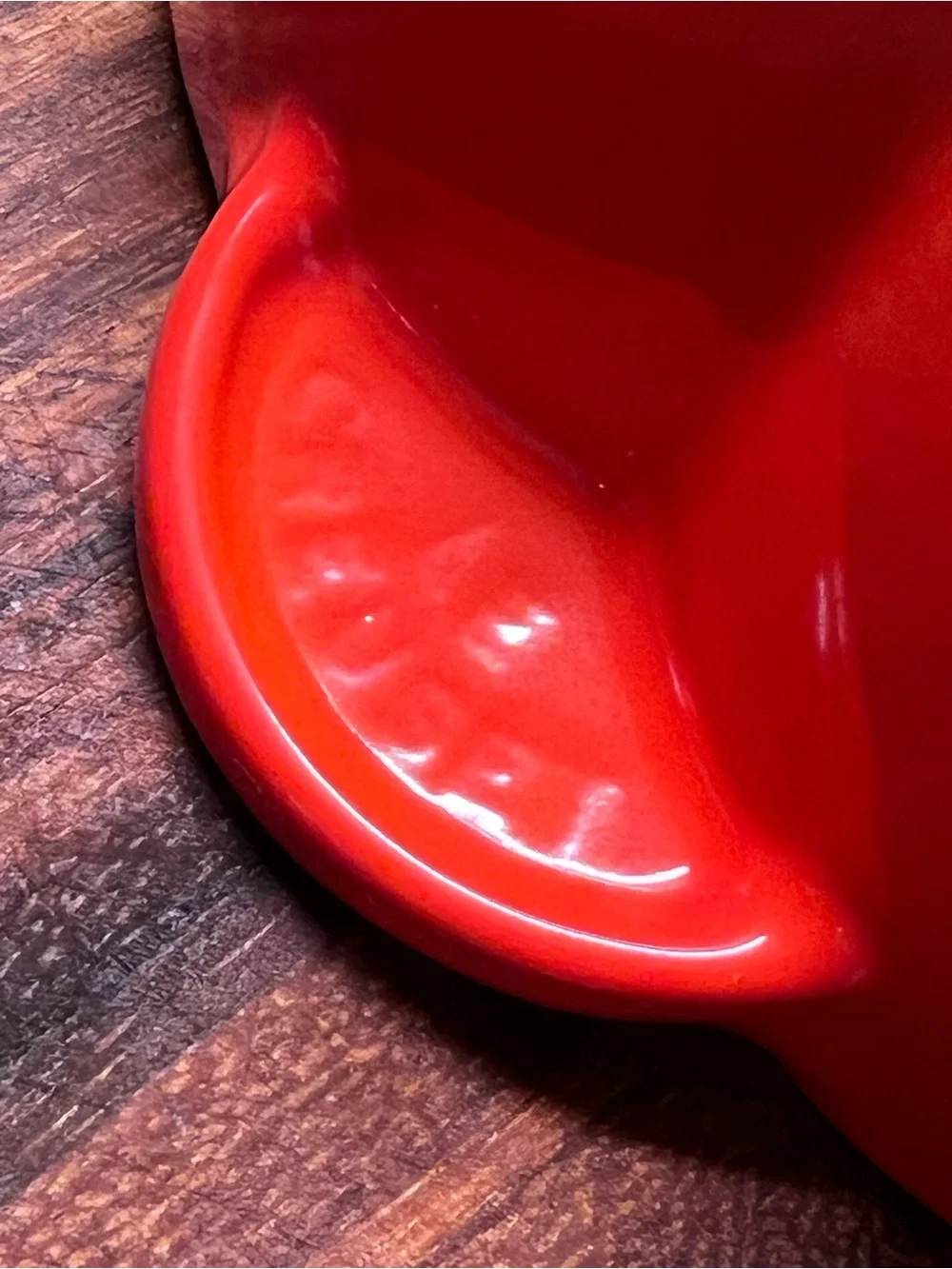 Le Creuset Flame (Orange) Pumpkin Cocotte Dutch Oven ECI 2QT 1.9L with 2 knobs